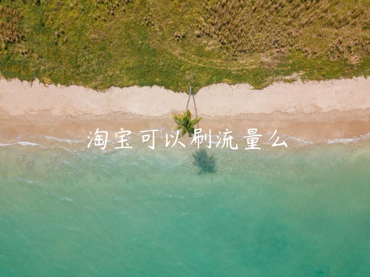 淘宝可以刷流量么